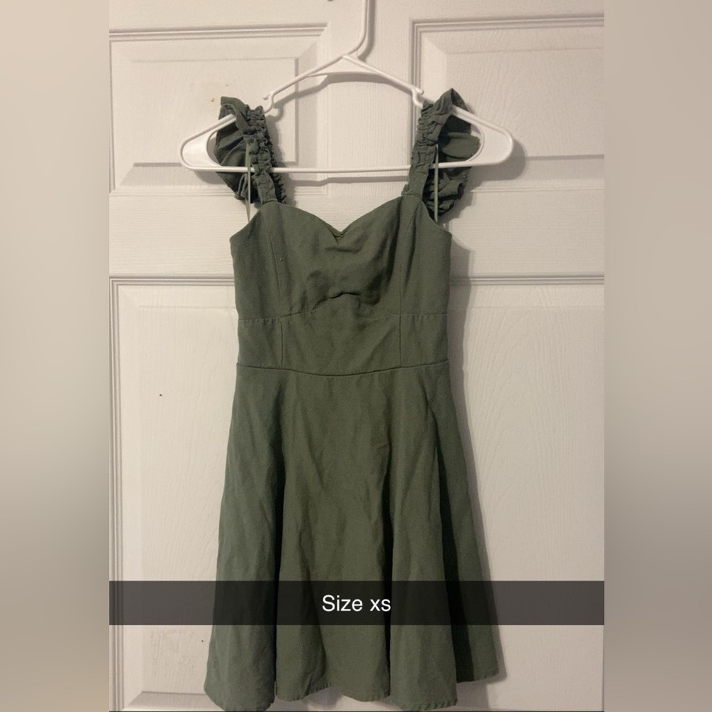 Francesca's Collections Olive Green Mini Dress